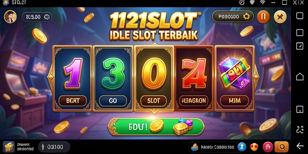 Tampilan gameplay santai di 1121SLOT dengan berbagai tema slot.