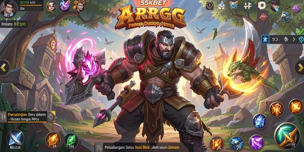 Tampilan gameplay seru dan menantang di dunia ARPG 55KBET.