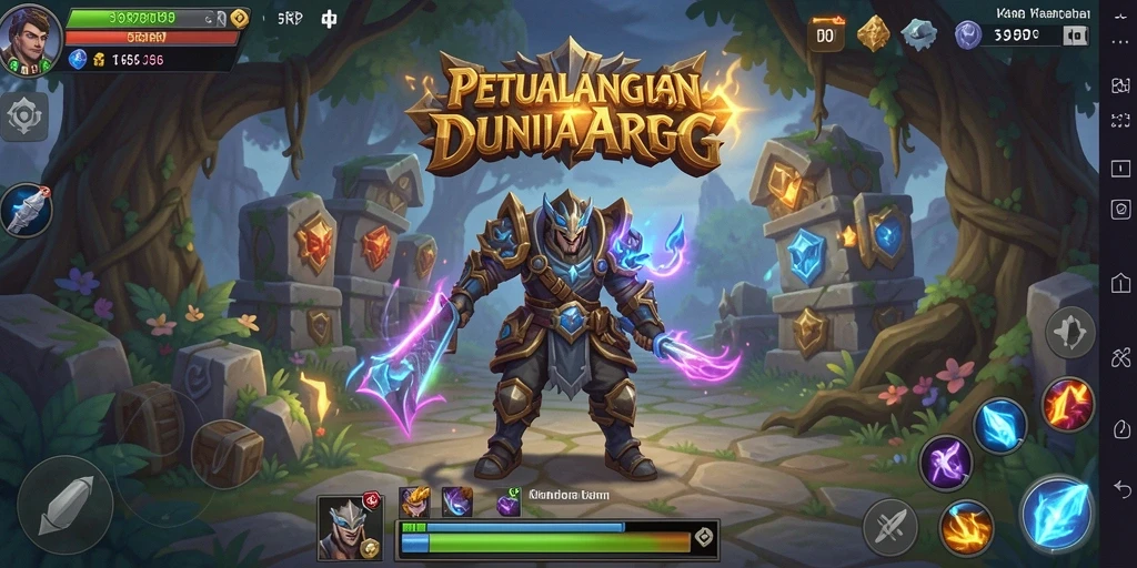 Tangkapan layar menunjukkan aksi seru dalam pertarungan ARPG di 55RP.