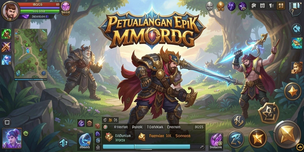 Tampilan gameplay fenomenal di dunia MMORPG 8055.