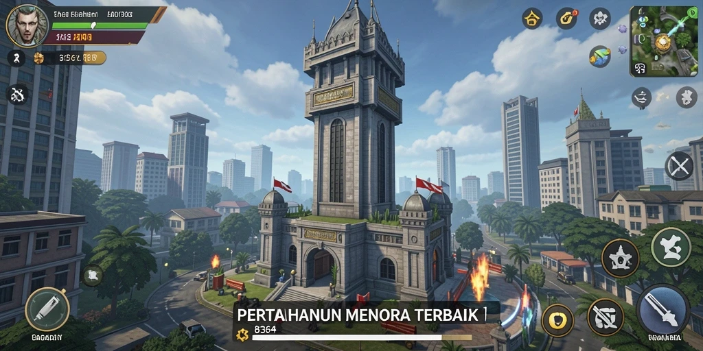 Tampilan gameplay menakjubkan dari Tower Defense 8364.