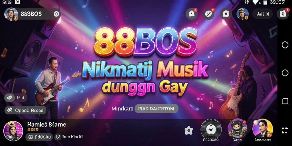 Screenshot 88BOS menampilkan pemain menikmati musik dengan interaksi yang menyenangkan.