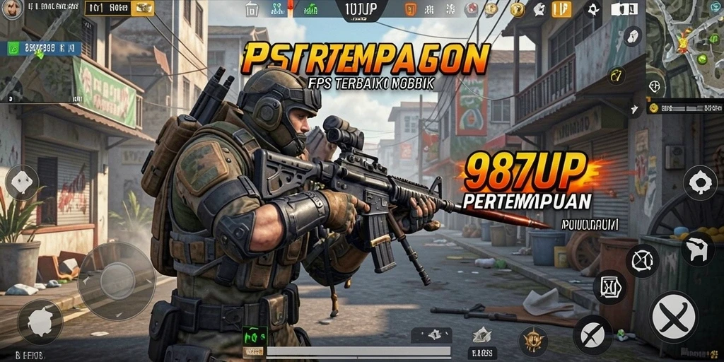 Tangkapan layar gameplay 987UP yang intens dan penuh aksi.