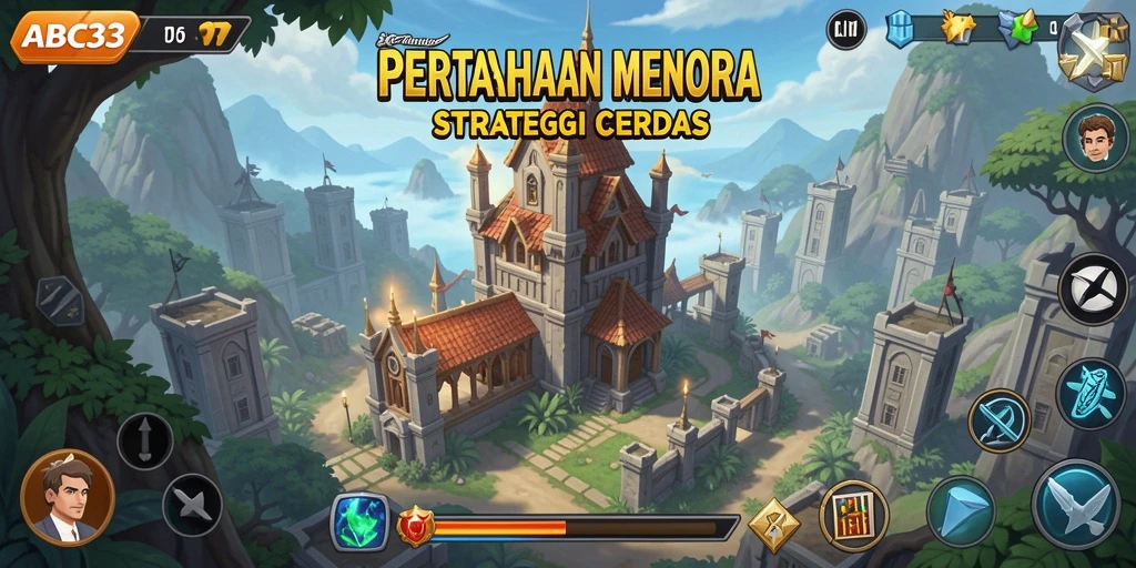Screenshot menunjukkan aksi seru dari gameplay Tower Defense di ABC33.