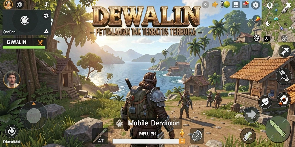 Tampilan gameplay DEWALIN yang menarik dalam dunia terbuka.