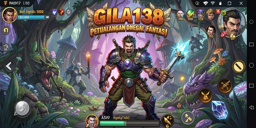 Tampak layar utama gameplay GILA138 yang menampilkan petualangan mendebarkan.