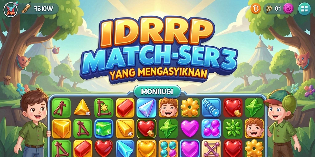 Tampilan gameplay seru dalam IDRRP dengan tantangan Match-3 yang menakjubkan.