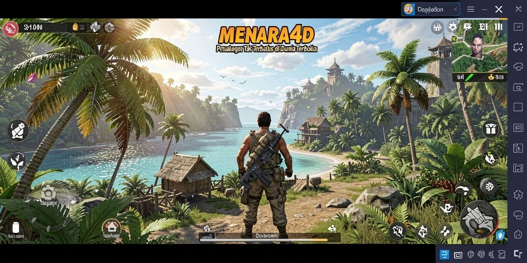 Tampilan menarik dari gameplay Open World di MENARA4D.