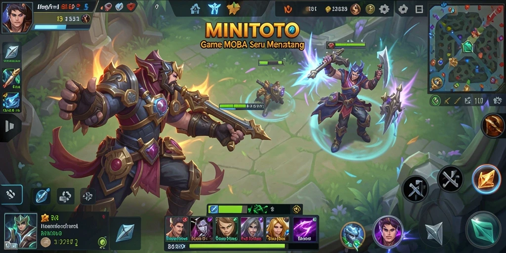 Tampilan gameplay seru dalam MINITOTO dengan karakter beragam.