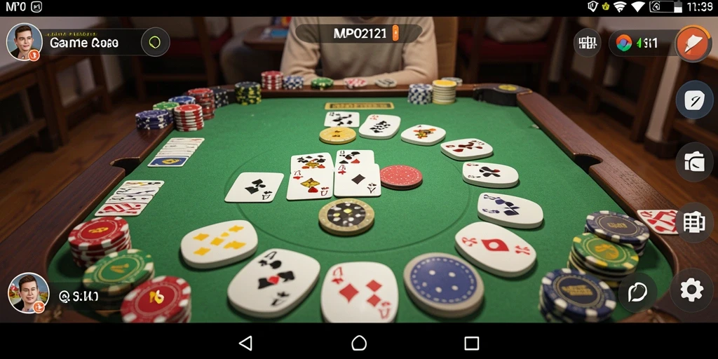 Tampilan grafis gameplay Gaple yang menarik dan interaktif.