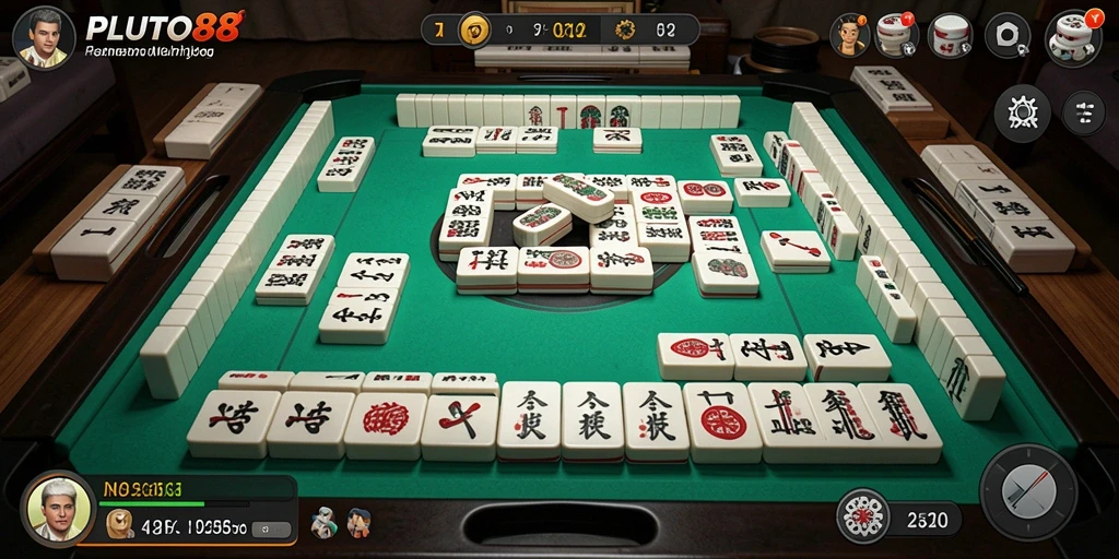 Tampilan gameplay Mahjong yang menarik dan memikat.