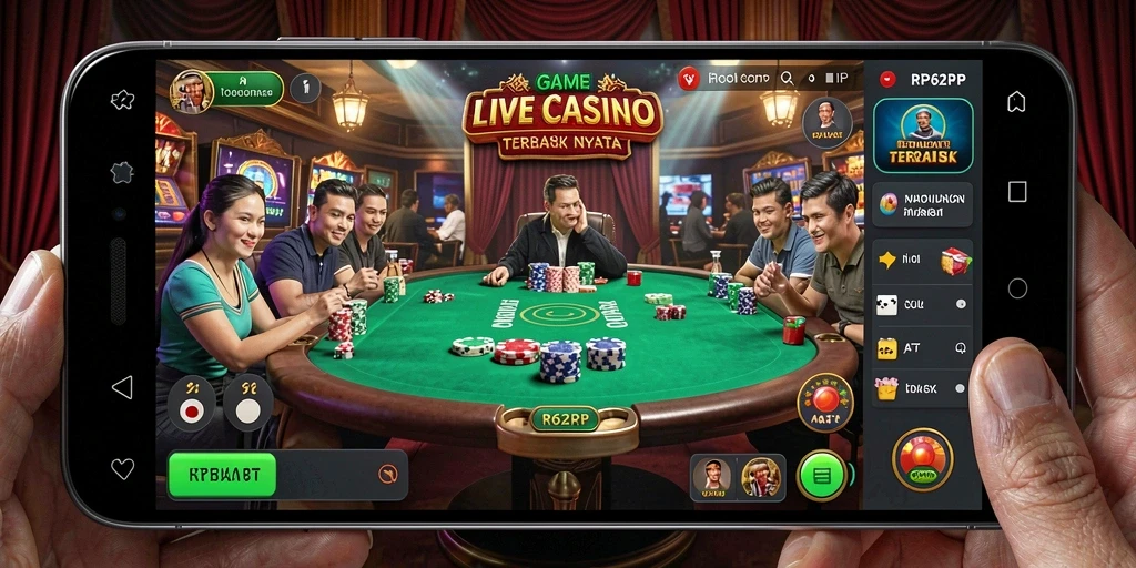 Screenshot menampilkan gameplay Live Casino yang mendebarkan di RP62RP.