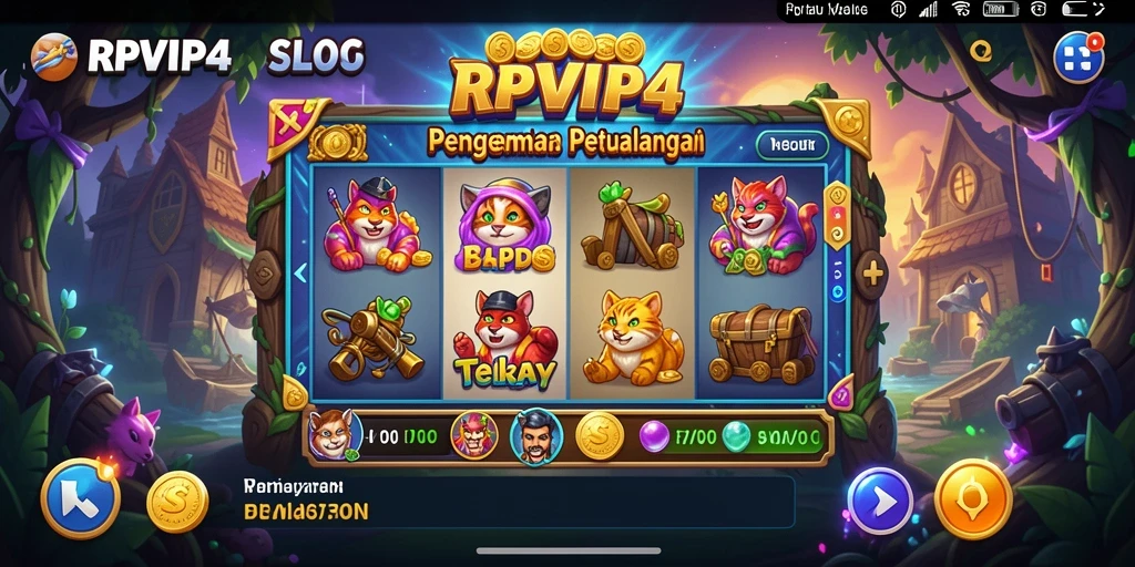 Tampilan gameplay yang menarik dari RPVIP4 dengan berbagai tema Slot.