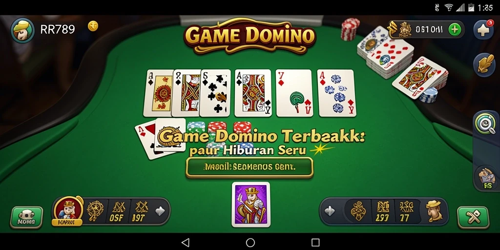Tampilan gameplay menarik dari game Domino RR789.