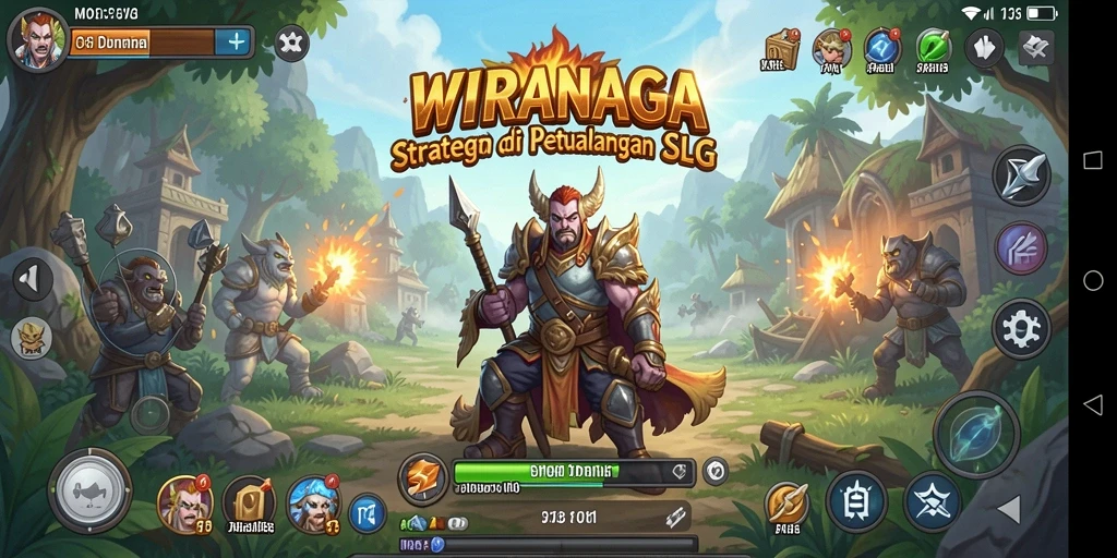Tangkapan layar menampilkan pertempuran epic di <strong>WIRANAGA</strong>.