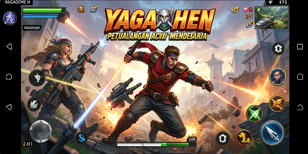Tangkapan layar YAGAOHEN yang menampilkan aksi mendebarkan dalam gameplay.